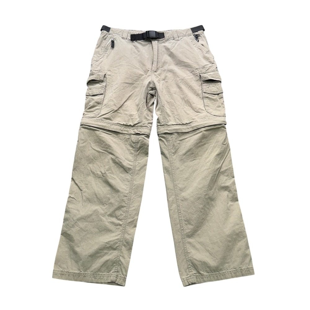 BC Clothing Convertible Cargo Pants Mens Medium x 30 Khaki Zip-Off Outdoor